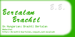 bertalan brachtl business card